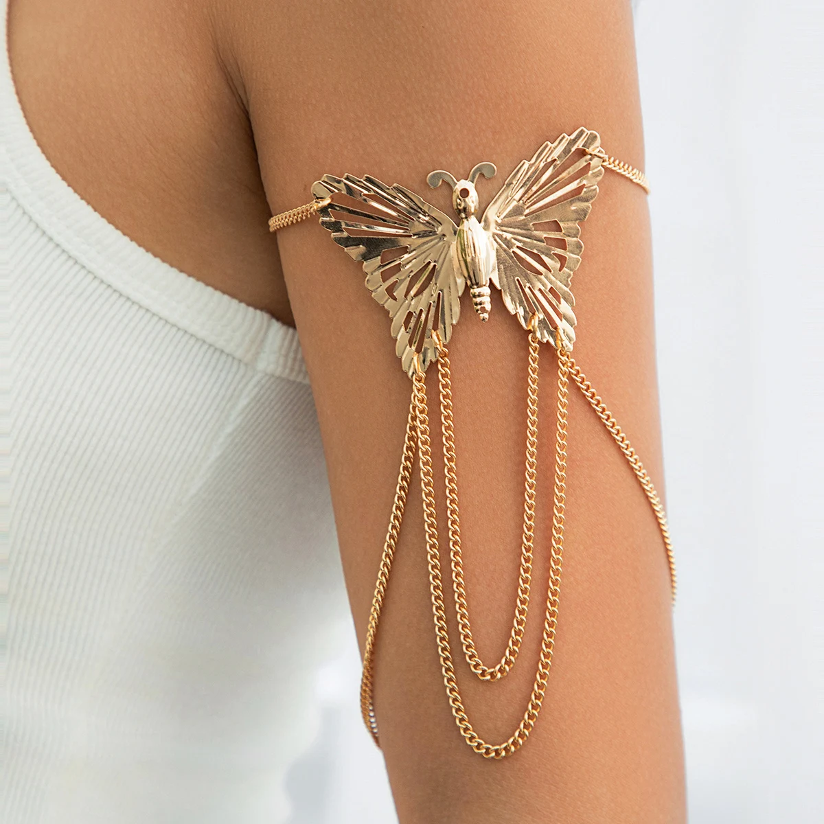 Hollow Metal Butterfly Upper Arm Bracelet Vintage Bohemian Geometric Bangle arm bracelet LUNARITY GARAGE