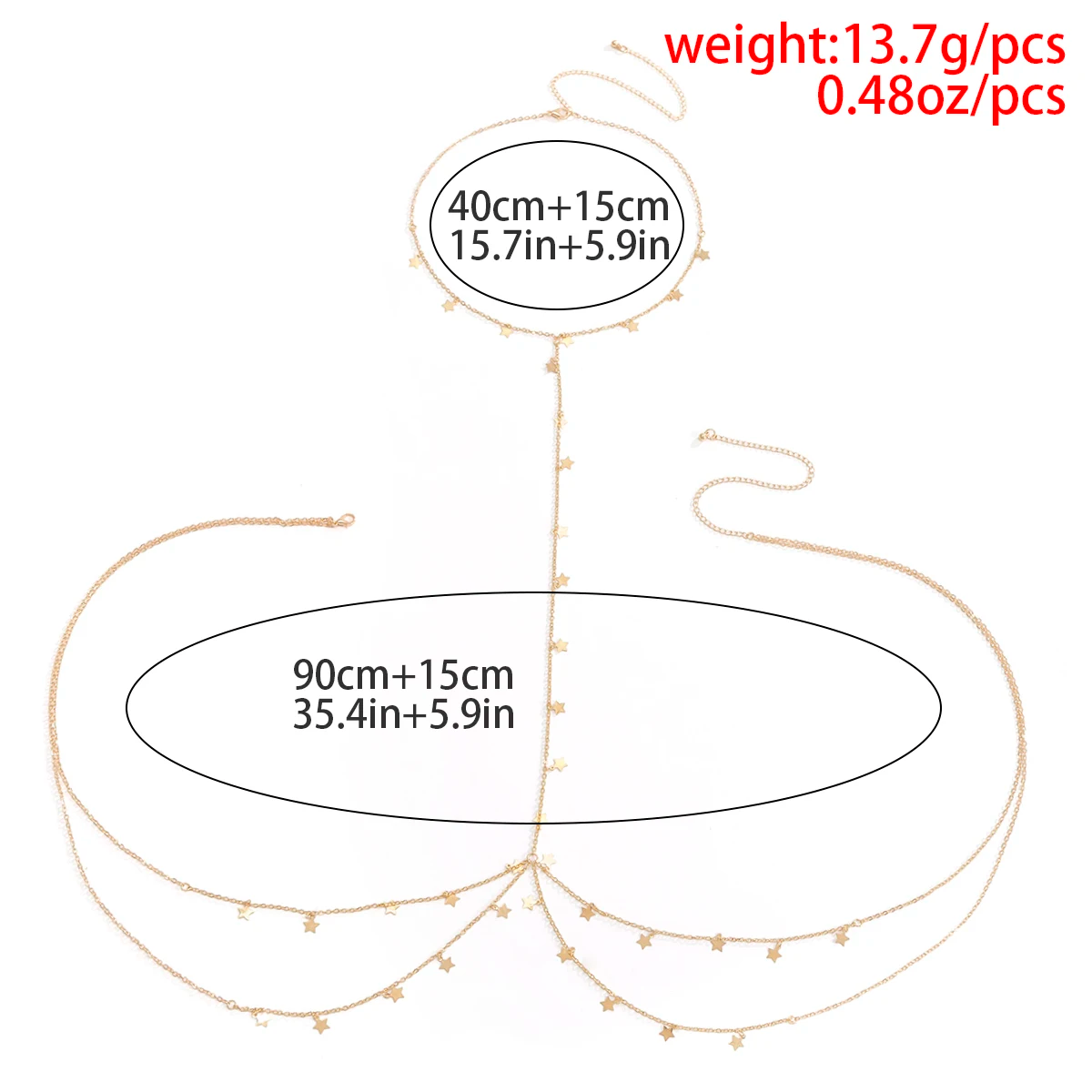 Cross Chest Waist Body Chain Body Jewelry LUNARITY GARAGE