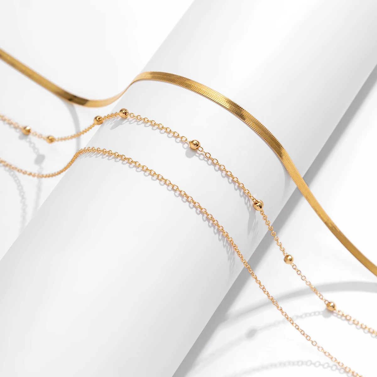 Minimalist Multi-Layer Metal Flat Snake Chain Waist Chain Sexy Bikini Summer Body Jewelry waist chain LUNARITY GARAGE