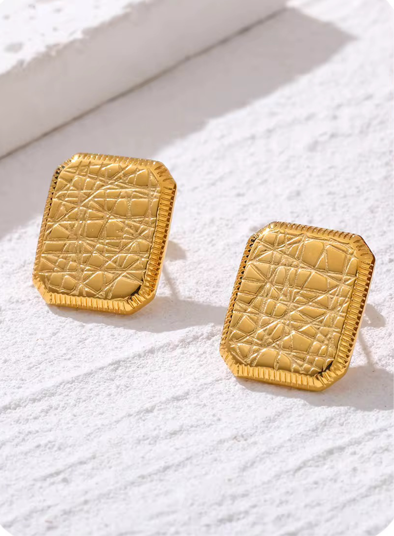 Tarnish-Free Minimalist Geometric Stud Earrings earrings LUNARITY GARAGE