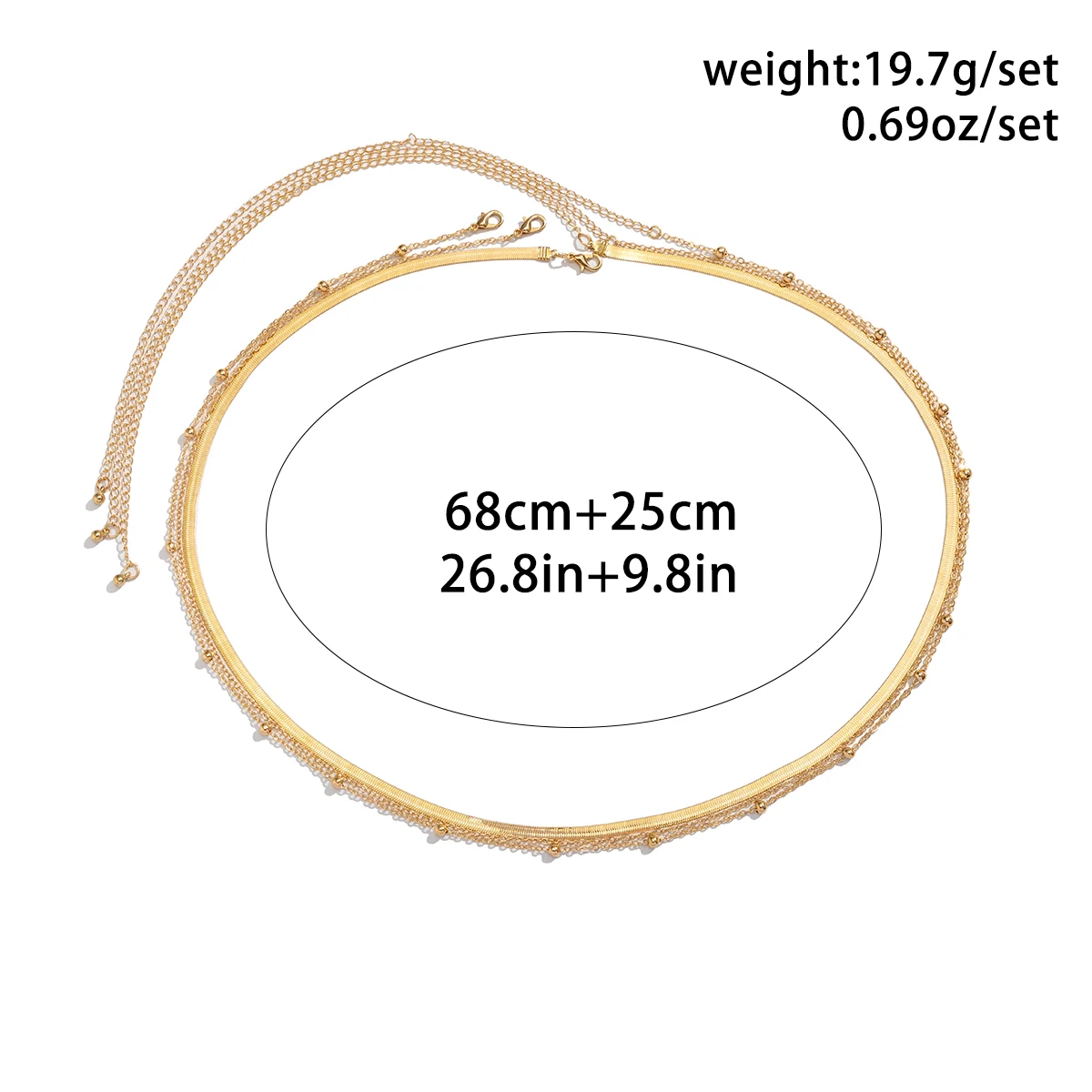 Minimalist Multi-Layer Metal Flat Snake Chain Waist Chain Sexy Bikini Summer Body Jewelry waist chain LUNARITY GARAGE