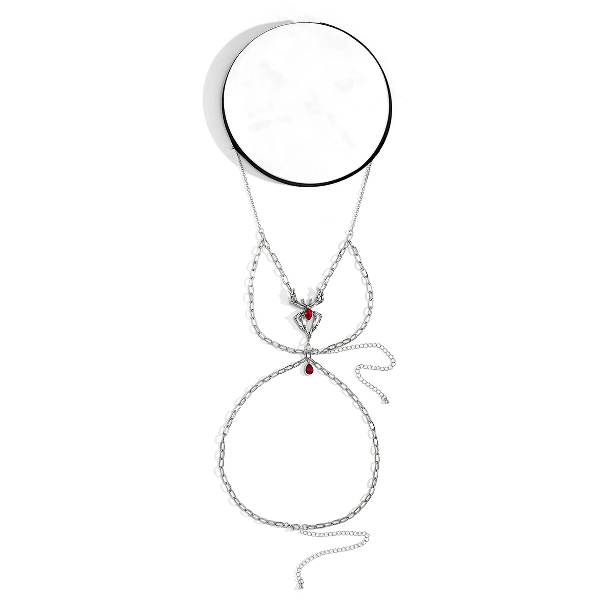 Gothic Halloween Metal Spider Chain Leg Chain - Women's Sexy Cosplay Body Jewelry leg Chain LUNARITY GARAGE