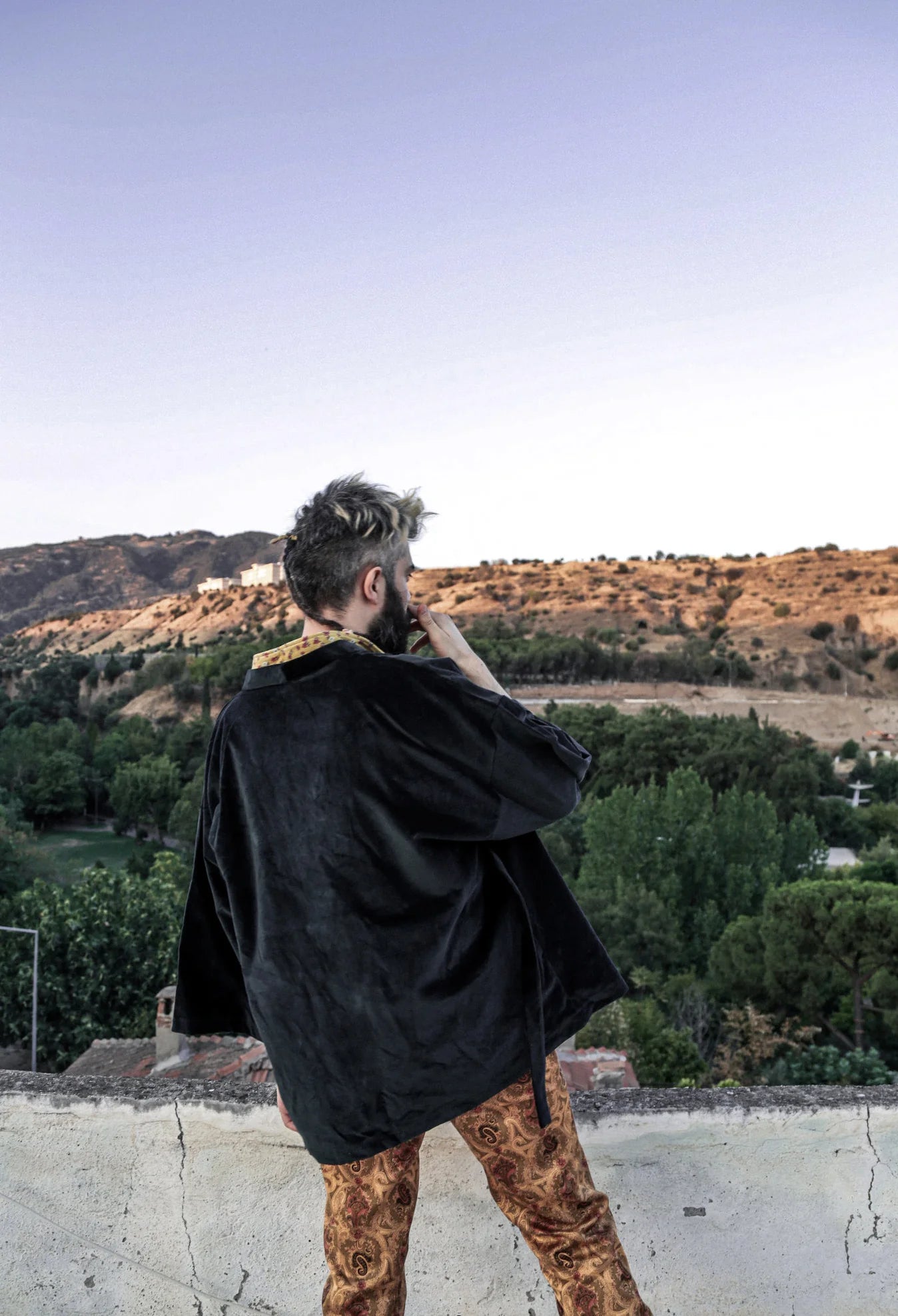 Black Velvet Oversized Shabby Kimono kimono LUNARITY GARAGE