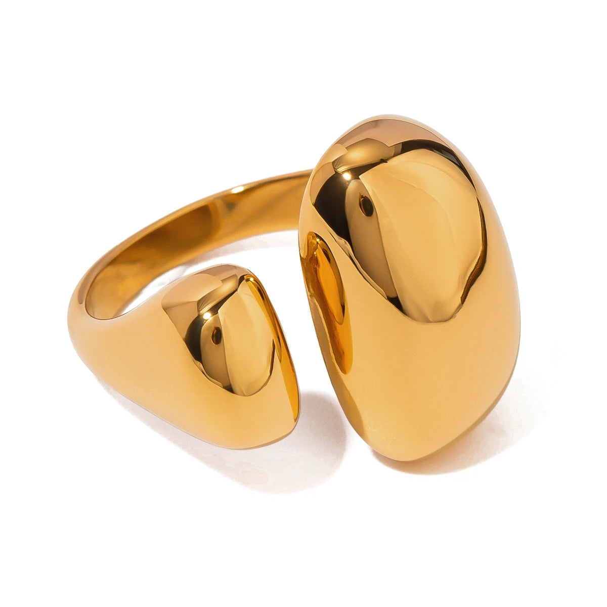Uworld Minimalist 316L Stainless Steel INS Ring High Quality Waterproof Charm Metal Gold Silver Color Fashion Finger Jewelry LUNARITY GARAGE