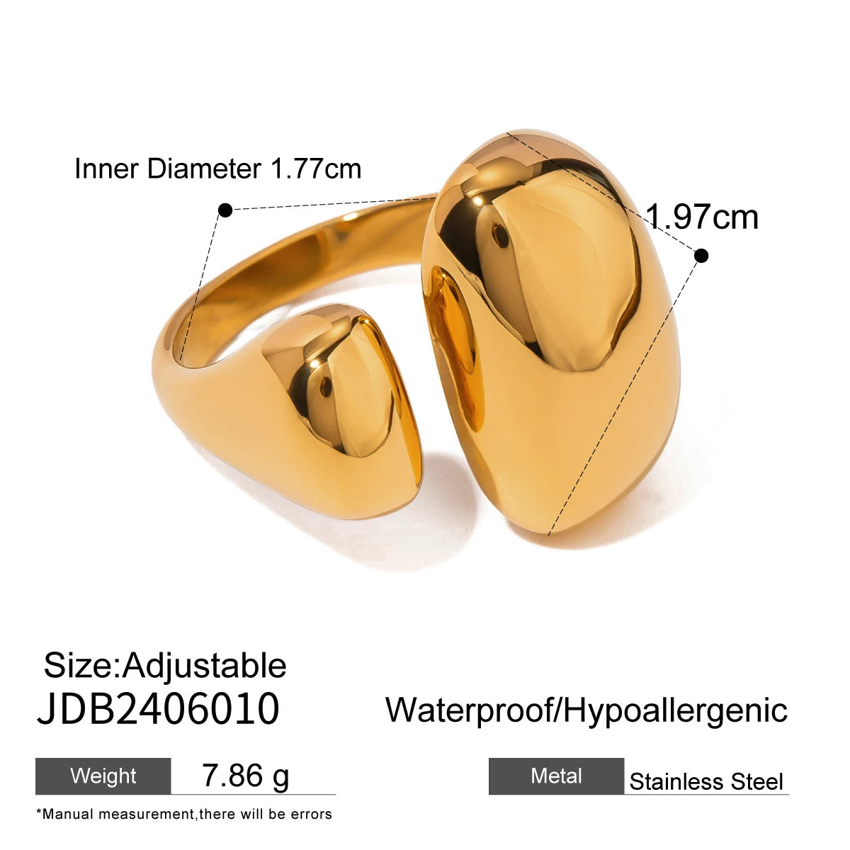 Uworld Minimalist 316L Stainless Steel INS Ring High Quality Waterproof Charm Metal Gold Silver Color Fashion Finger Jewelry LUNARITY GARAGE JDR2405081