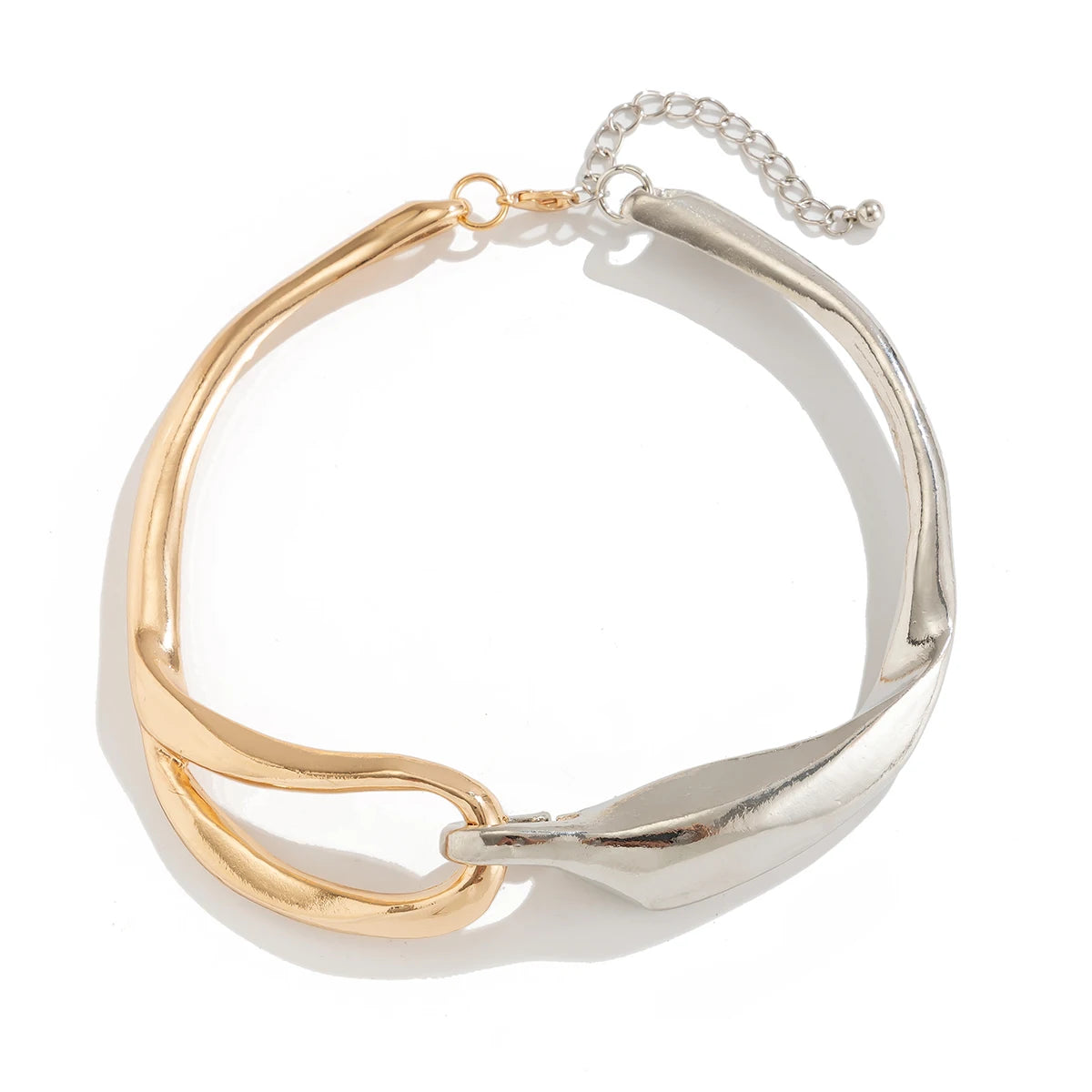 Luxury Mixed Metal Chunky Torque Necklace Necklace Lunarity Garage