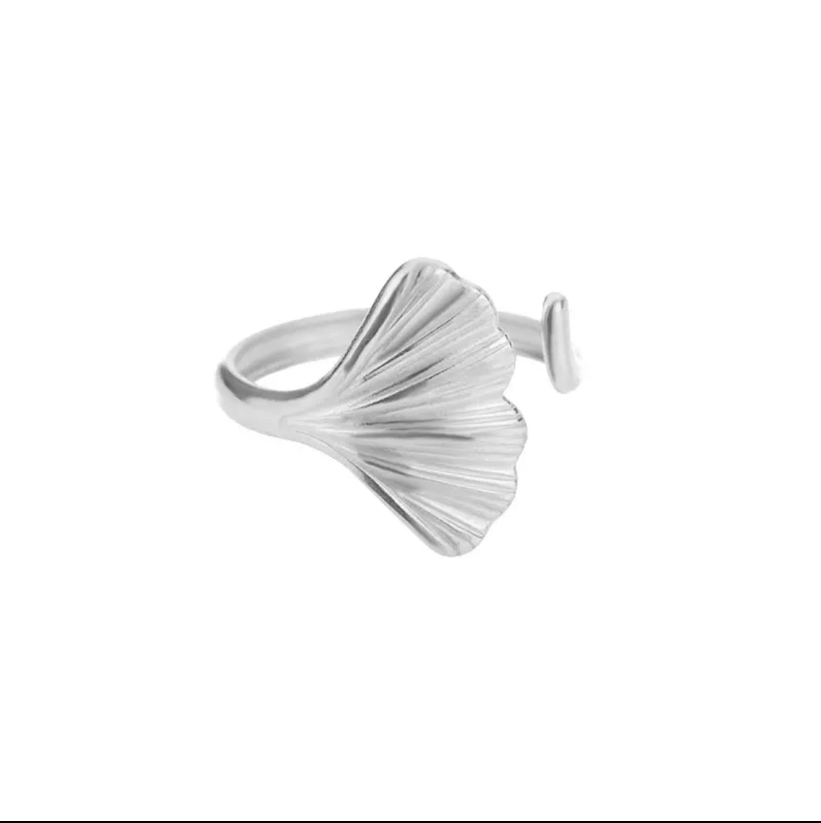 Ginkgo Leaf Ring ring LUNARITY GARAGE Silver