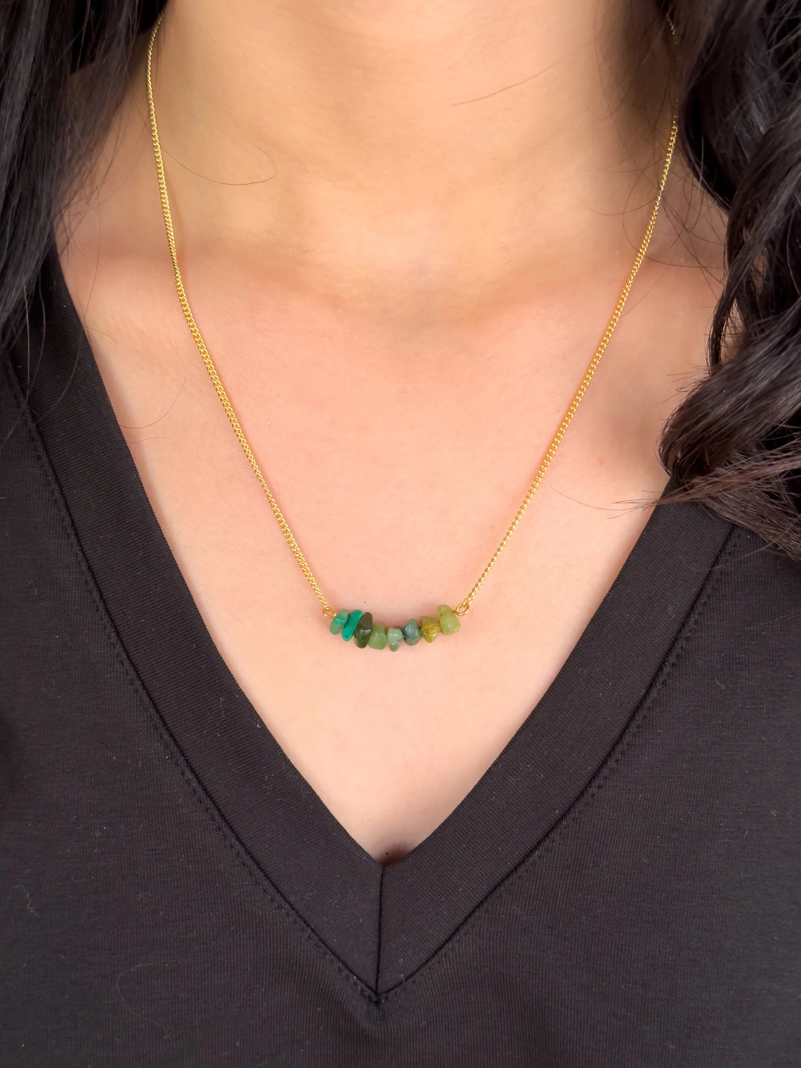 Heart Chakra Gemstone Necklace necklaces LUNARITY GARAGE 16 Inches