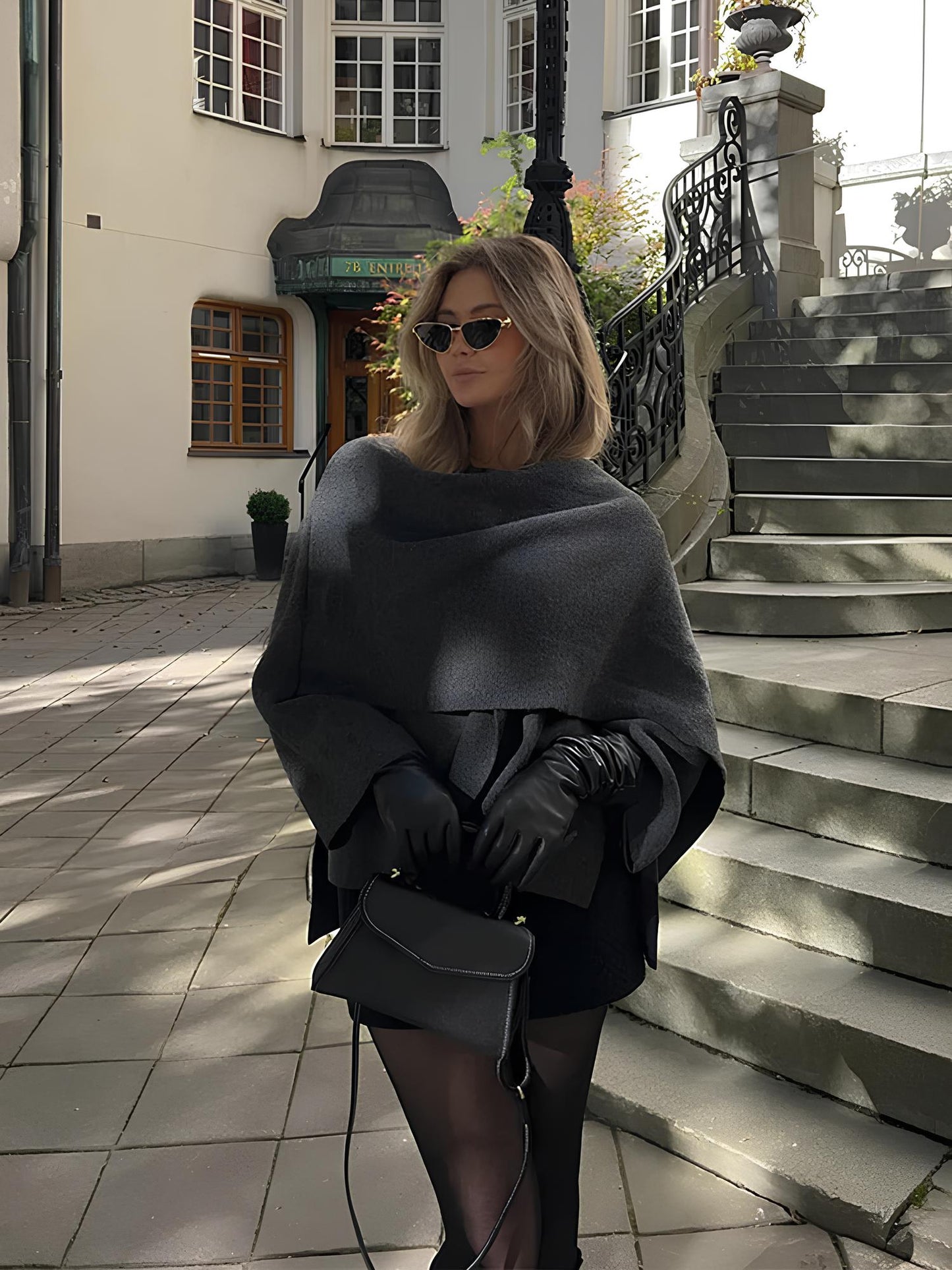 Elegant Scarf Collar Woolen Jacket Jackets Lunarity Garage