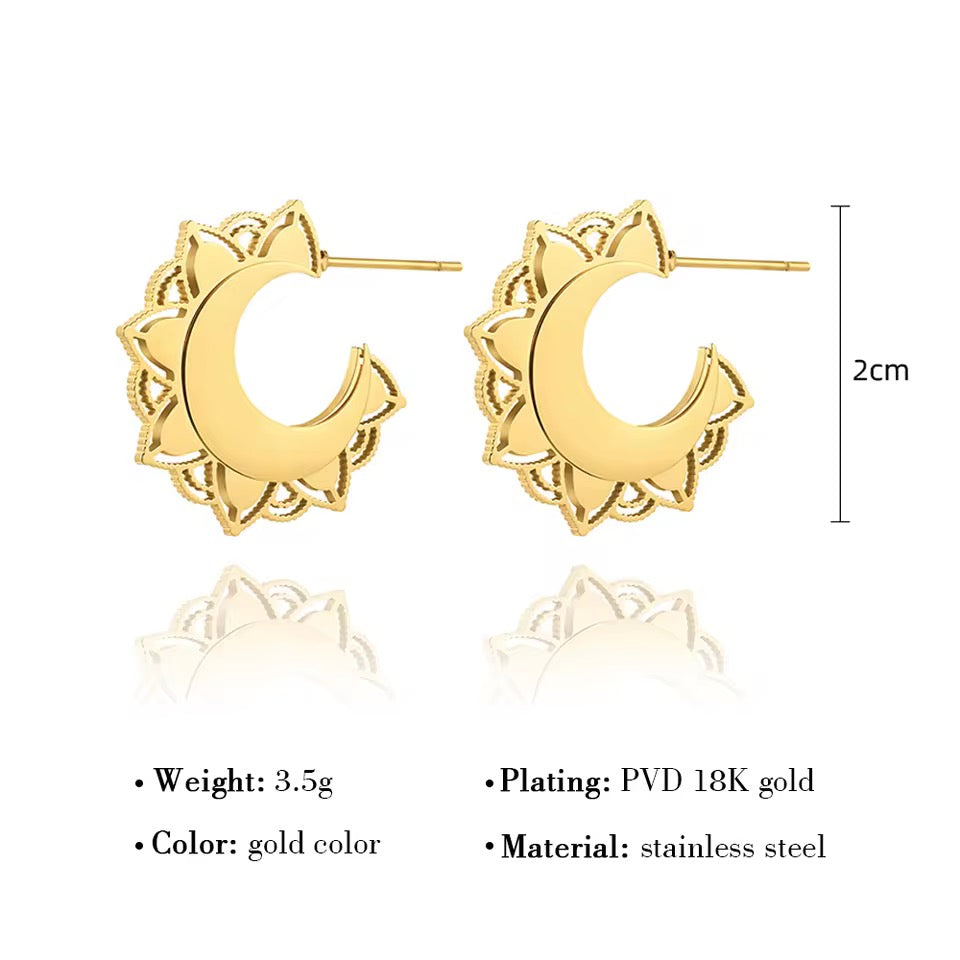 Minimalist Prisma Curves Earrings LUNARITY GARAGE