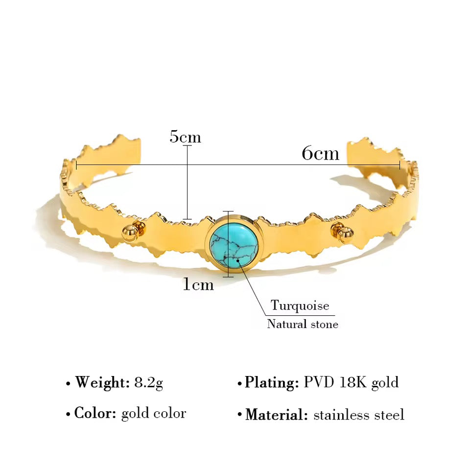 Minimalist Askew Azure Cuff bracelets LUNARITY GARAGE