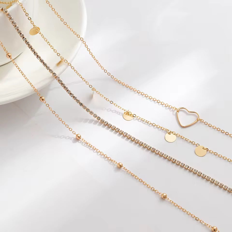 4-Piece Punk Belly Chain Set waist chain LUNARITY GARAGE