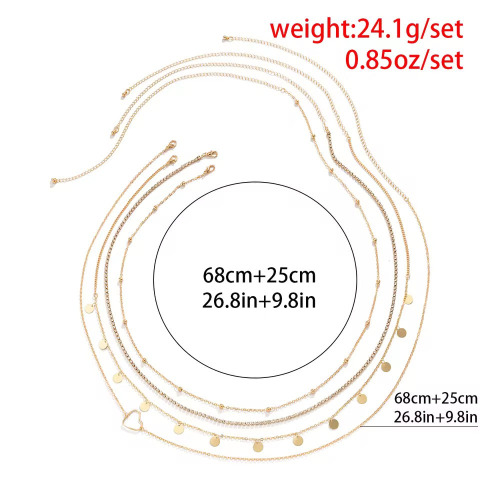 4-Piece Punk Belly Chain Set waist chain LUNARITY GARAGE