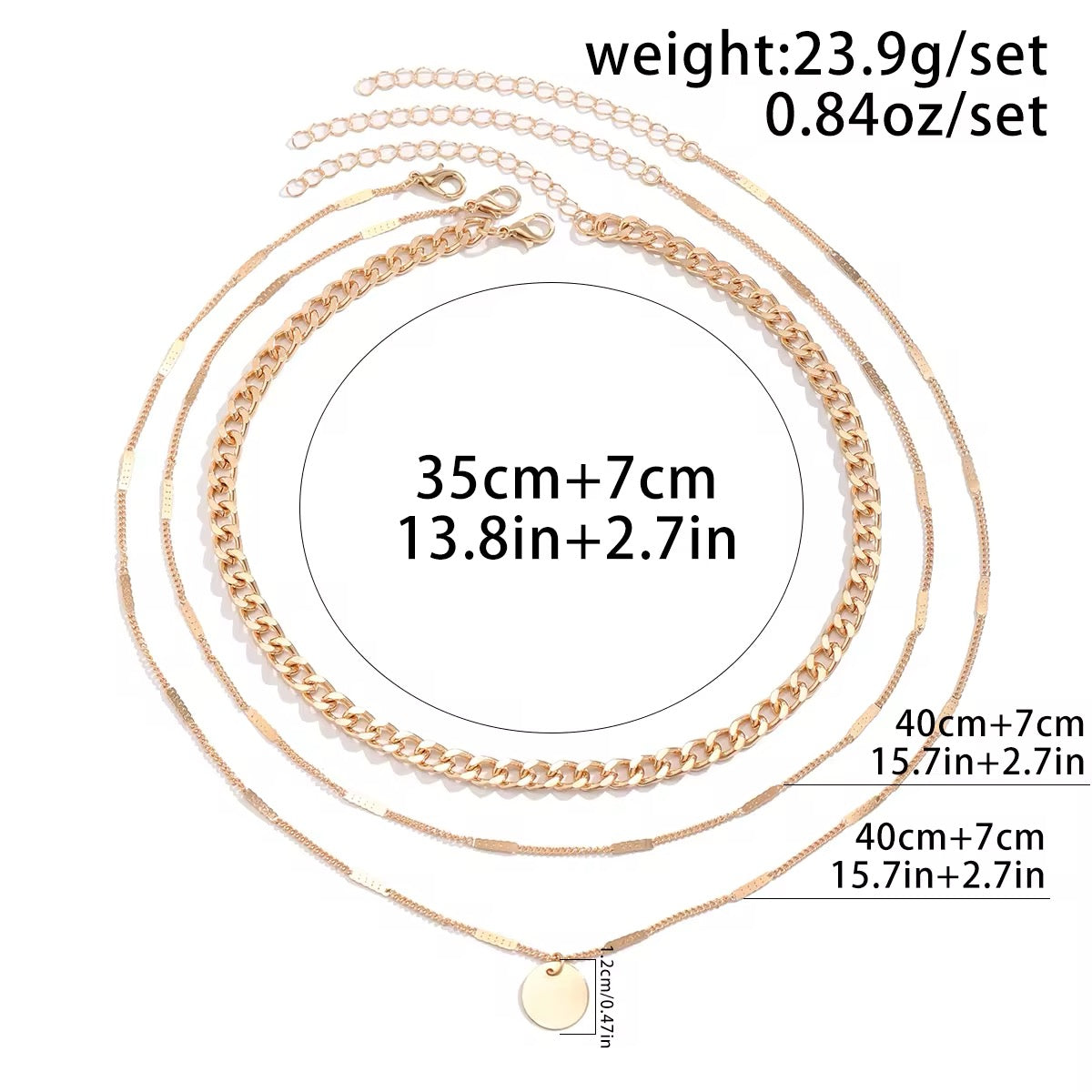Minimalist Bohemian Metal Circle Pendant Necklace necklaces LUNARITY GARAGE
