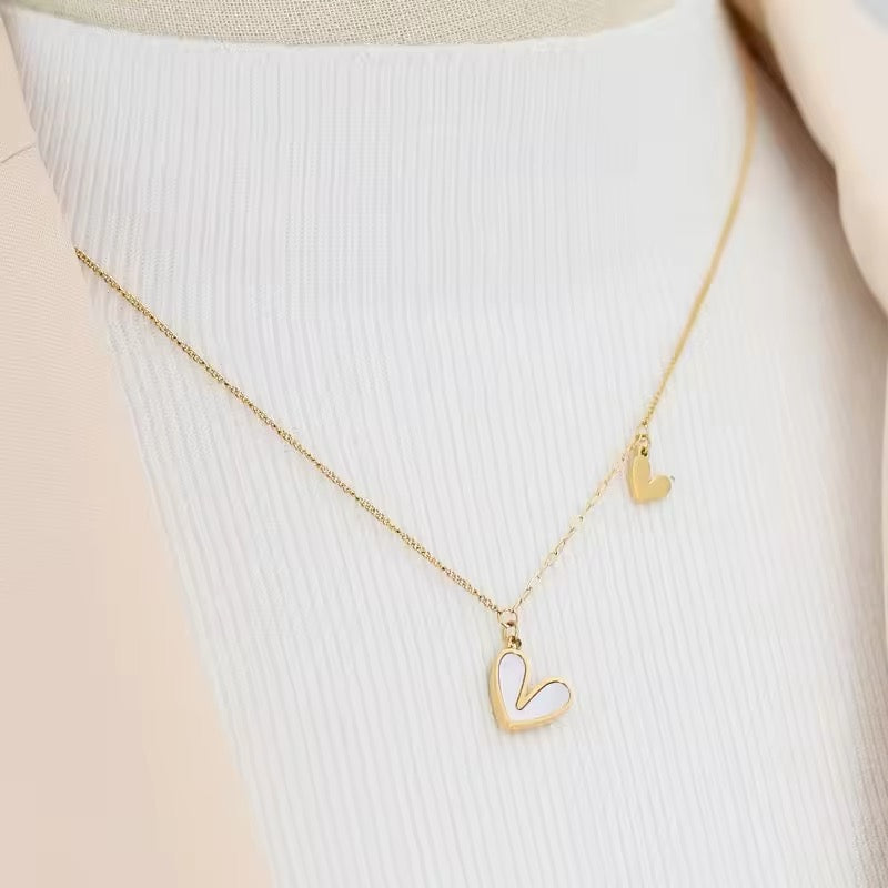 Lovely Mini Shell Heart Pendant Necklace necklaces LUNARITY GARAGE