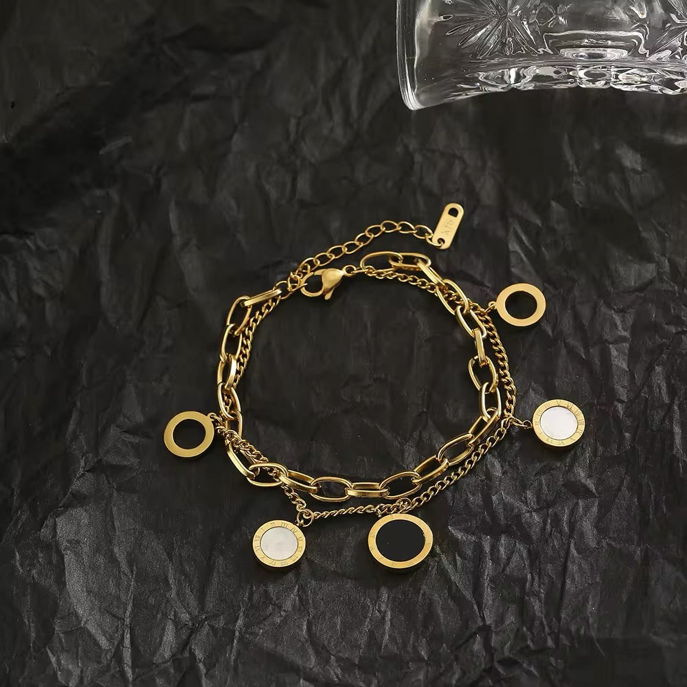 Luxury Roman Numerals Charm Bracelet & Bangles bracelets LUNARITY GARAGE