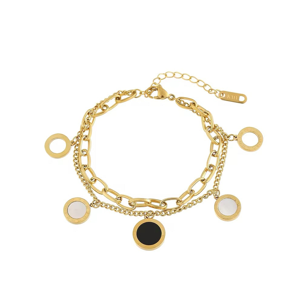 Luxury Roman Numerals Charm Bracelet & Bangles bracelets LUNARITY GARAGE