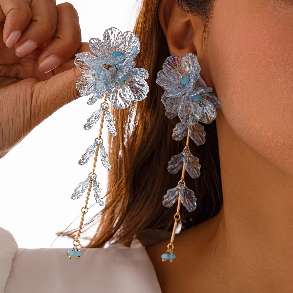 Elegant Charming Scallop Festival Flowers Earrings earrings LUNARITY GARAGE