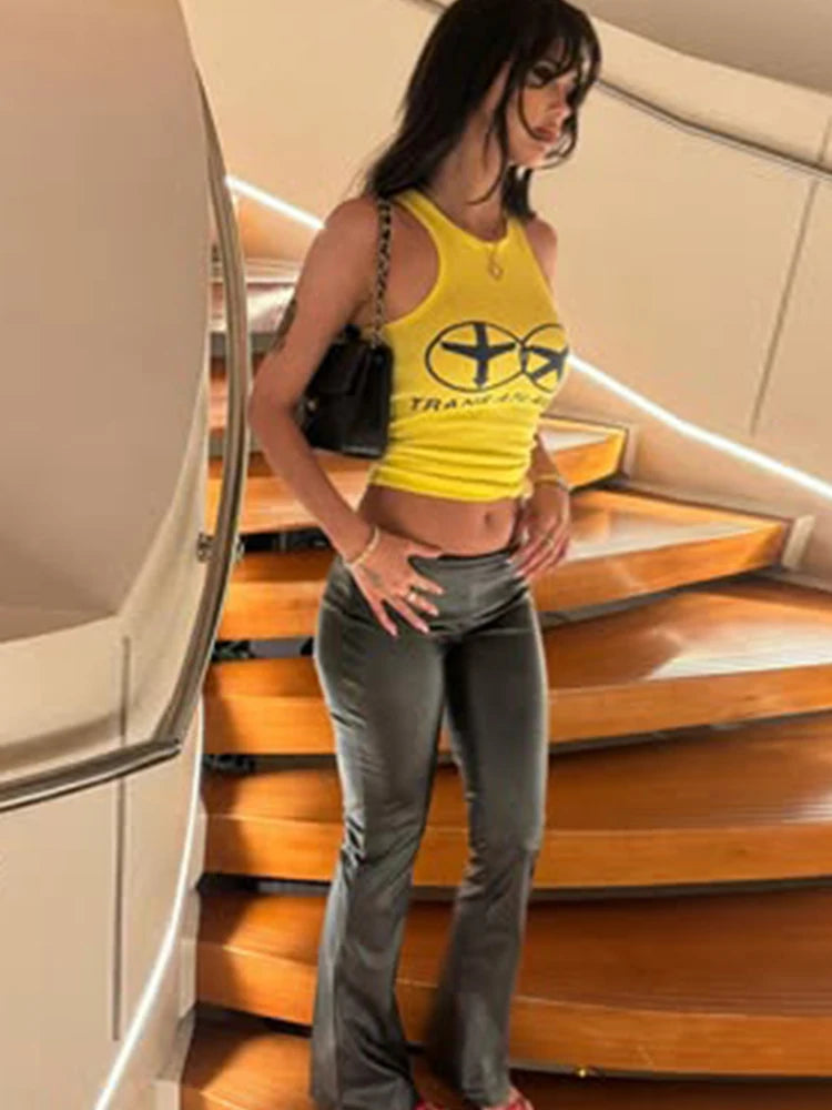 Y2K Trans Atlantic Crop Tank – Bold & Trendy Summer Essential Tank top LUNARITY GARAGE