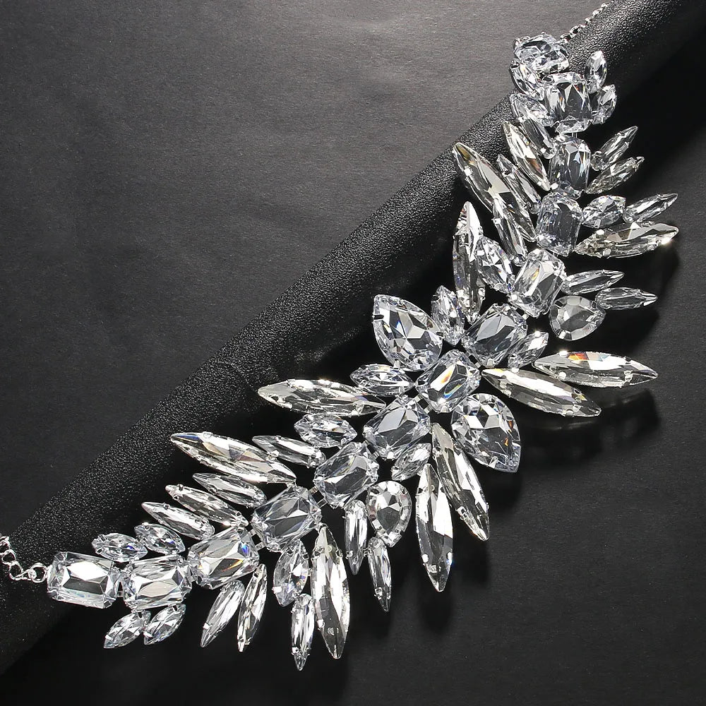 Vintage Geometric Crystal Choker Necklace Necklace Lunarity Garage