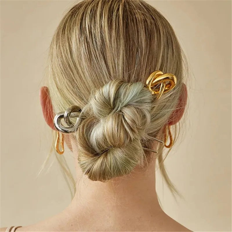 Twisted Metal Knot Geometric Hairpin Hairpin Lunarity Garage