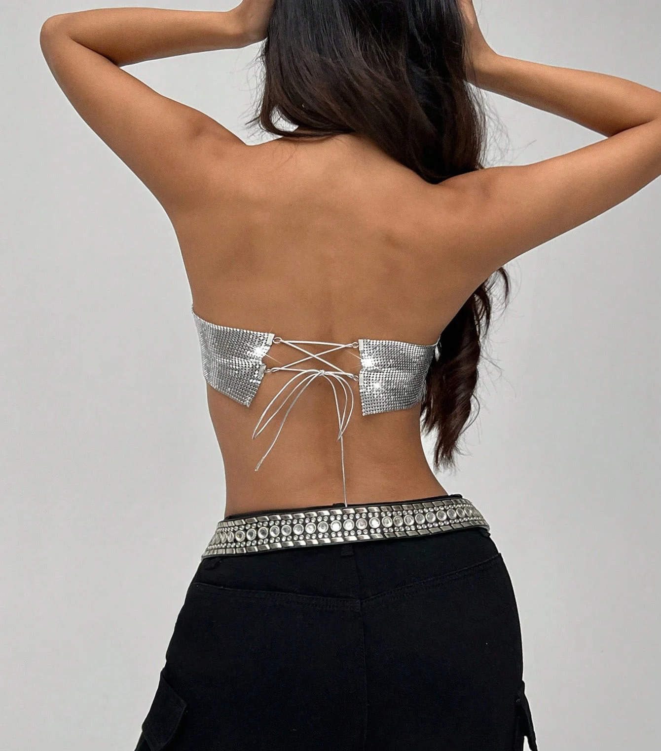 Chic Metal Sequins Party Tank Top crop top LUNARITY GARAGE