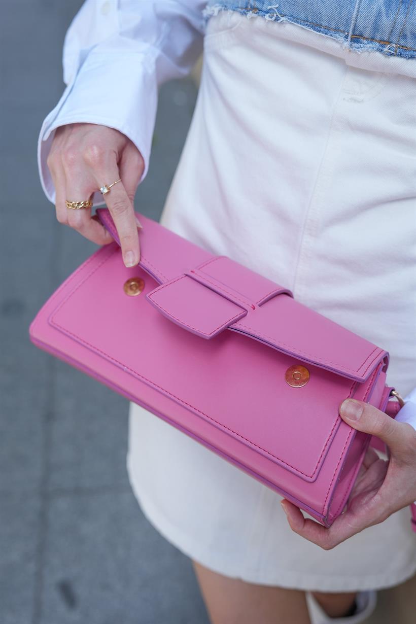 Fuchsia Clamshell Rectangle Bag bag LUNARITY GARAGE