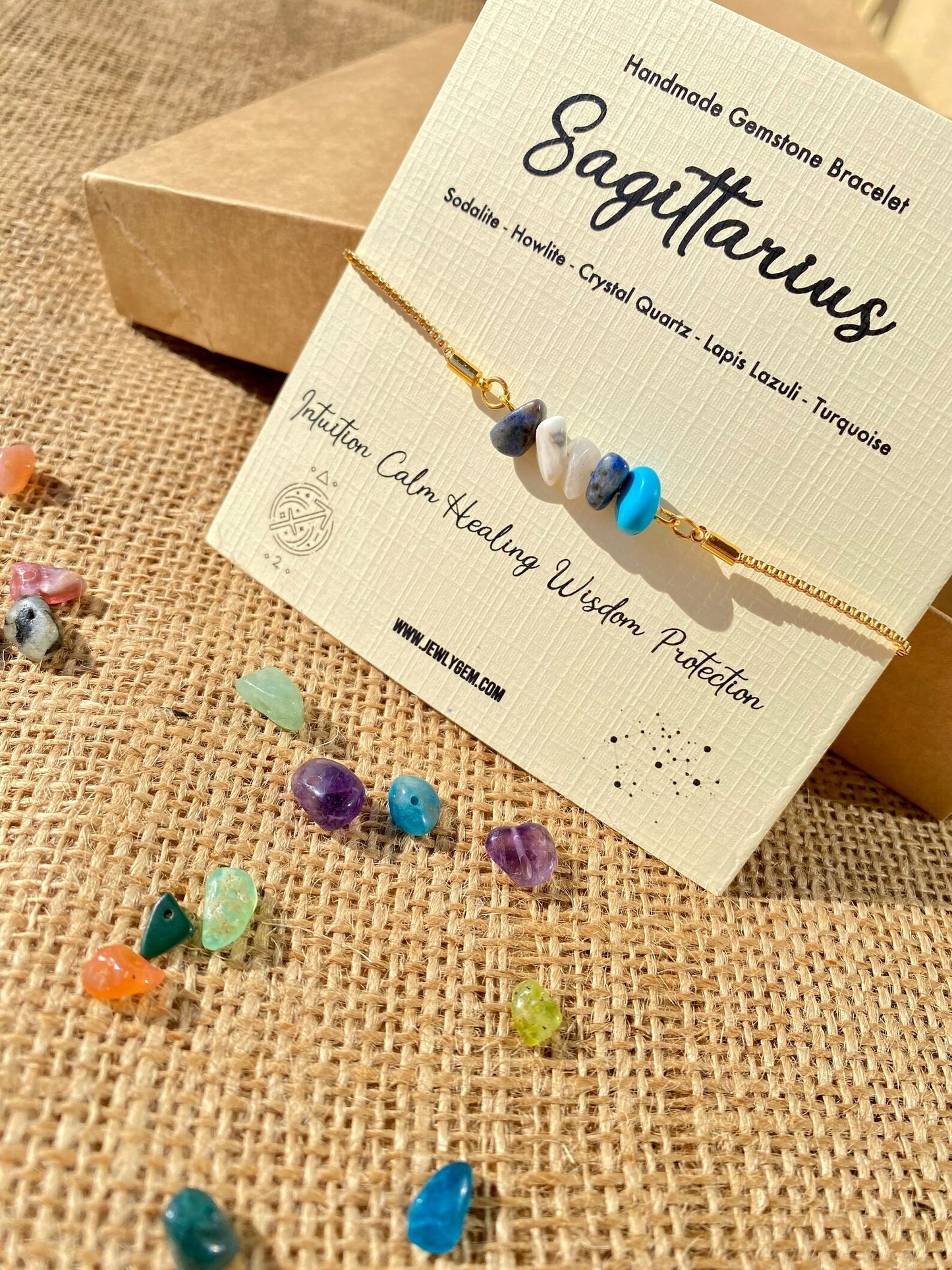 Sagittarius Zodiac Gemstone Bracelet bracelets LUNARITY GARAGE