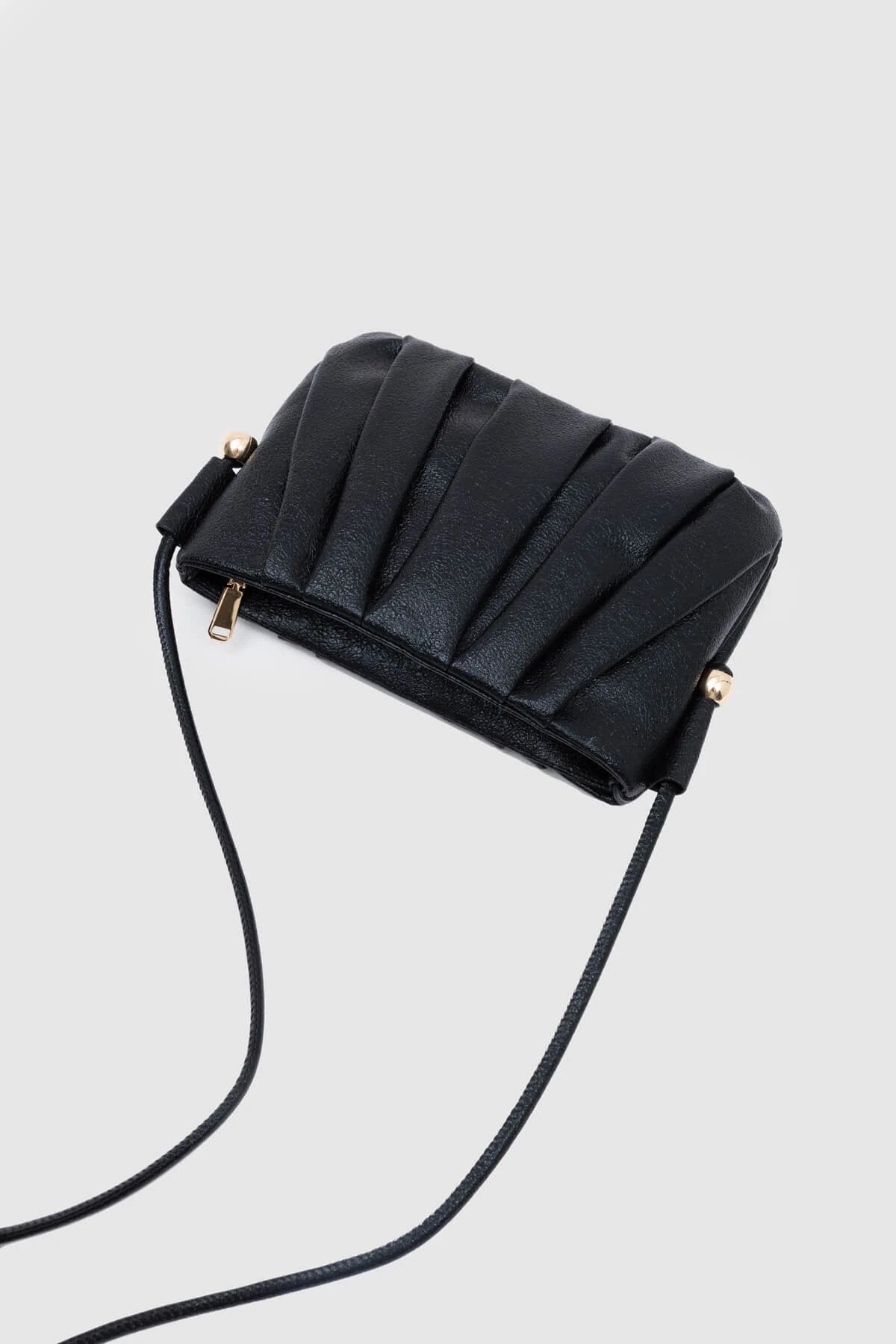 Metallic Long Strap Shoulder Bag shoulder bag LUNARITY GARAGE Black
