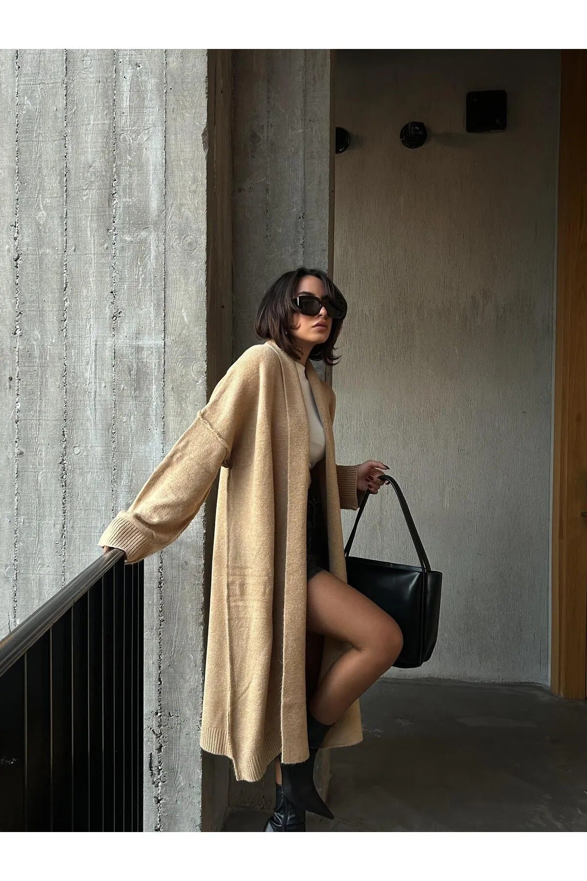 Oversized Gray Cardigan cardigan LunarityGarage Mink Standard