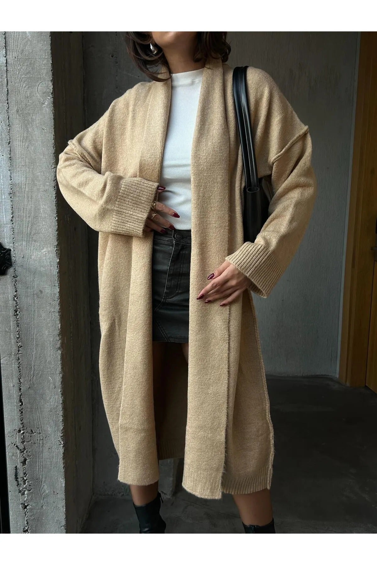 Oversized Gray Cardigan cardigan LunarityGarage