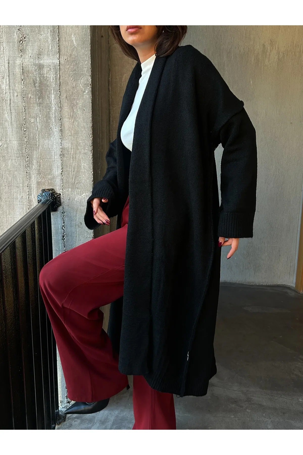 Oversized Gray Cardigan cardigan LunarityGarage