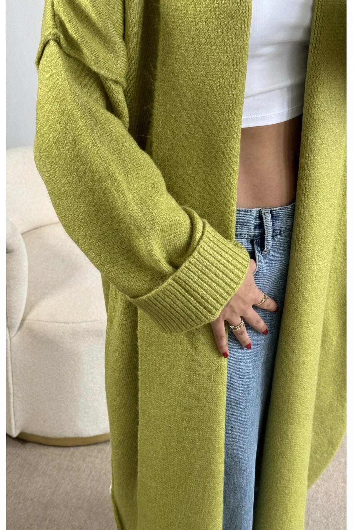 Oversized Gray Cardigan cardigan LunarityGarage