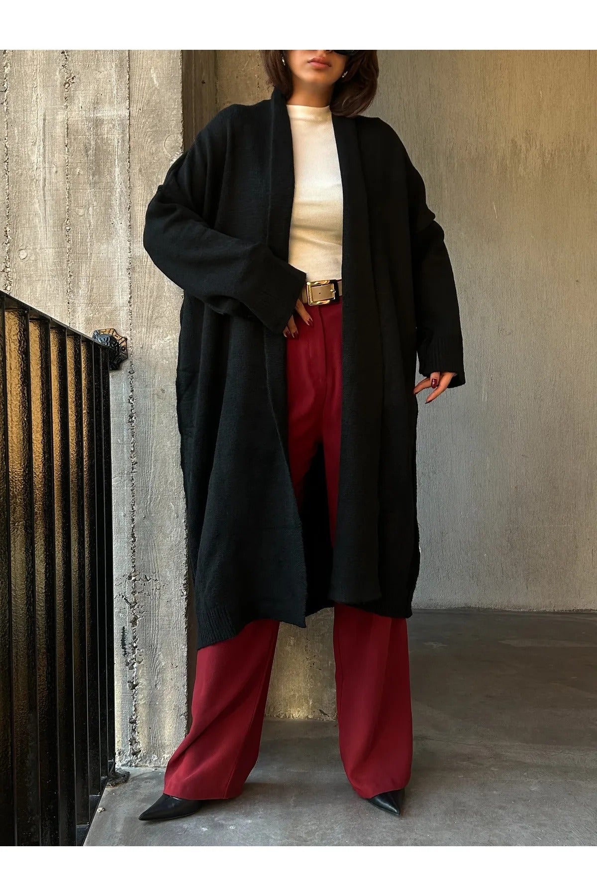 Oversized Gray Cardigan cardigan LunarityGarage