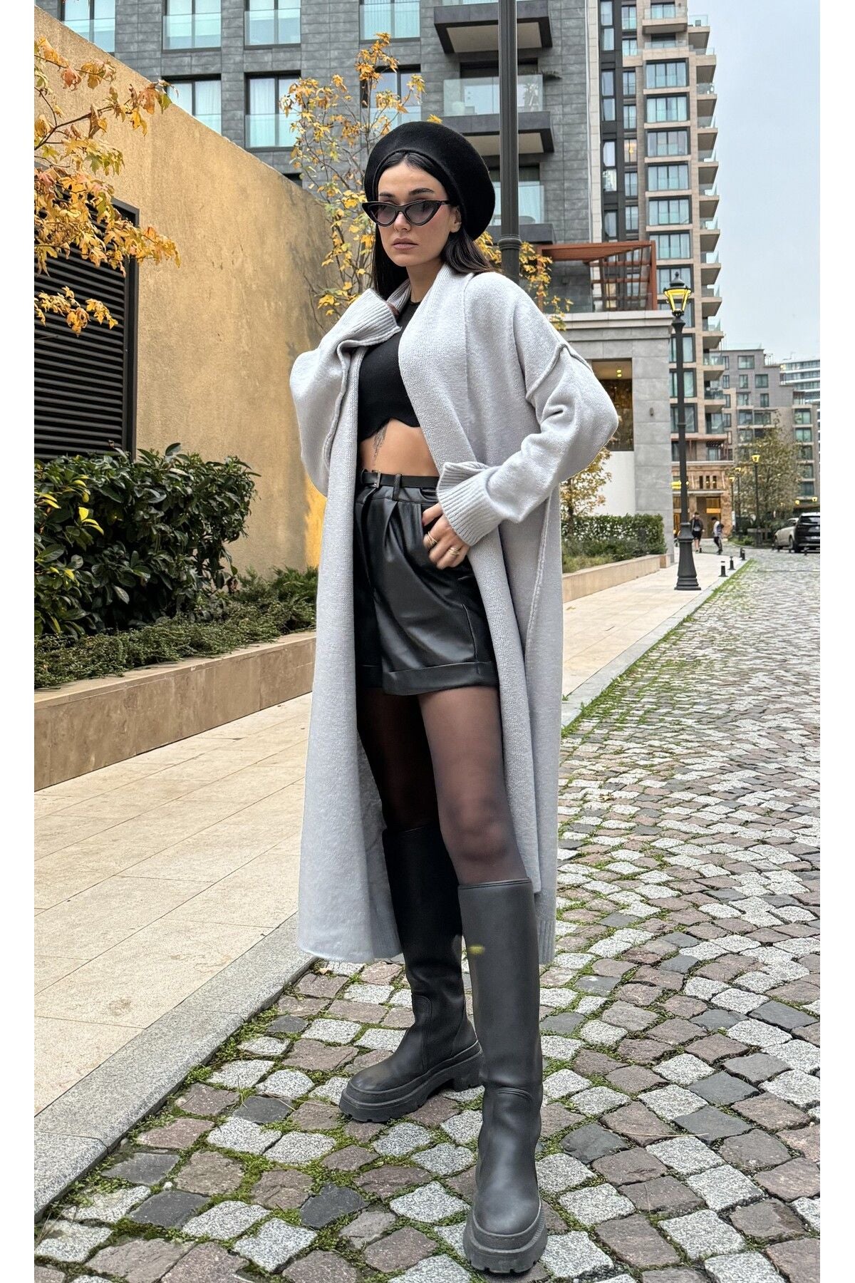 Oversized Gray Cardigan cardigan LunarityGarage