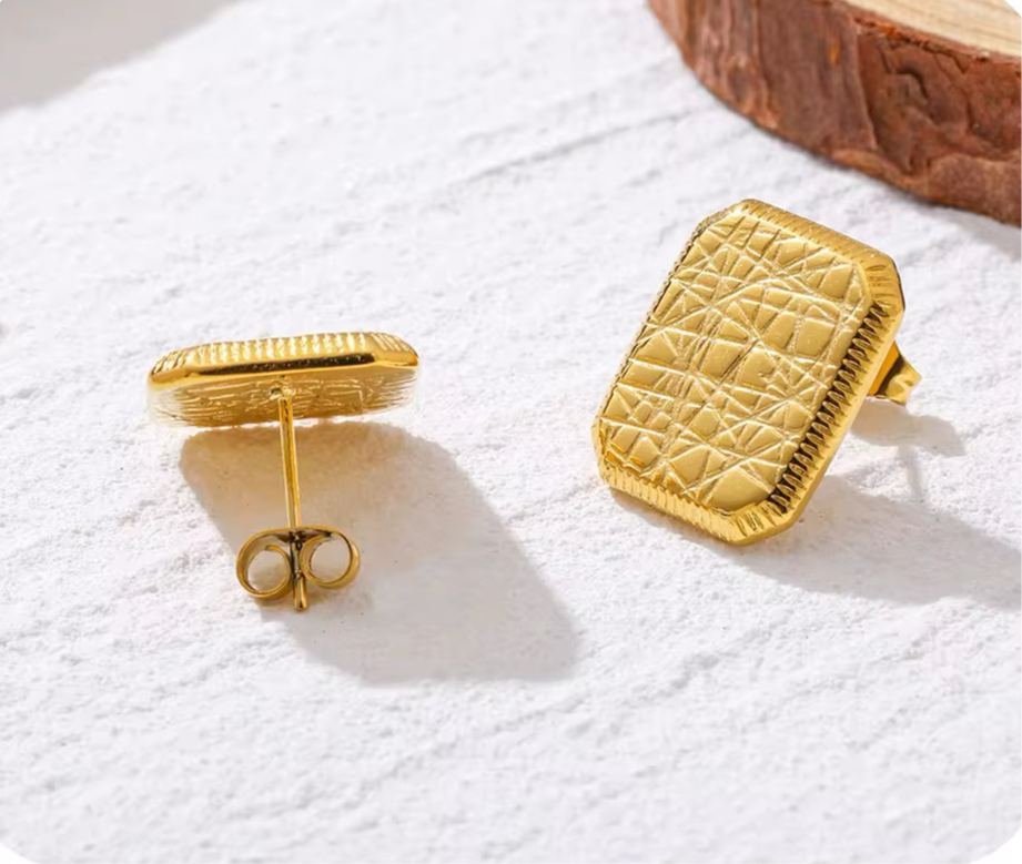Tarnish-Free Minimalist Geometric Stud Earrings earrings LUNARITY GARAGE