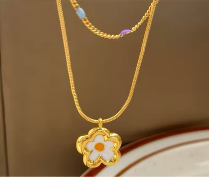 Minimalist Sweet Daisy Flower Pendant Necklace necklaces LUNARITY GARAGE   