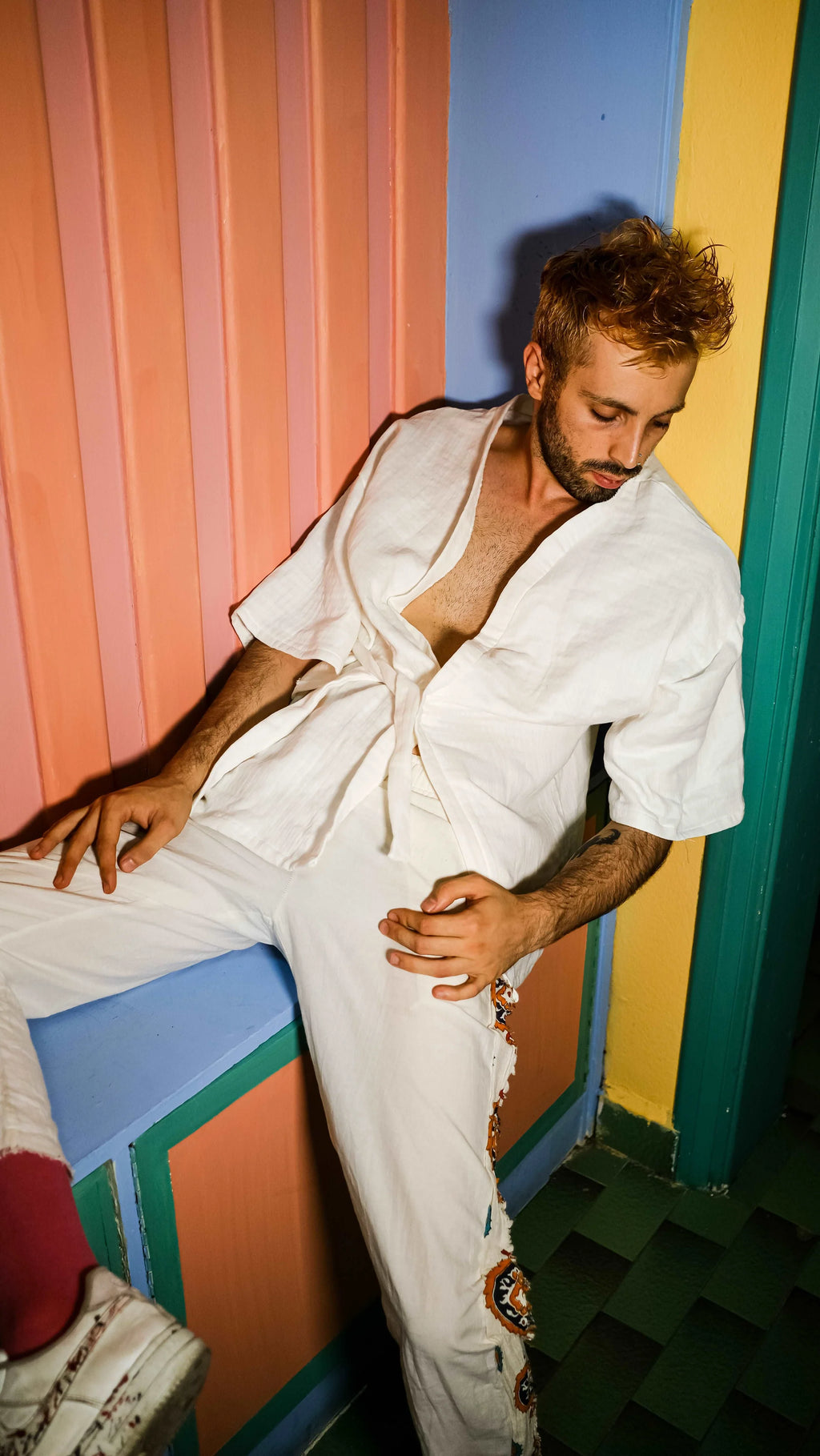 White Muslin Kimono kimono LUNARITY GARAGE   
