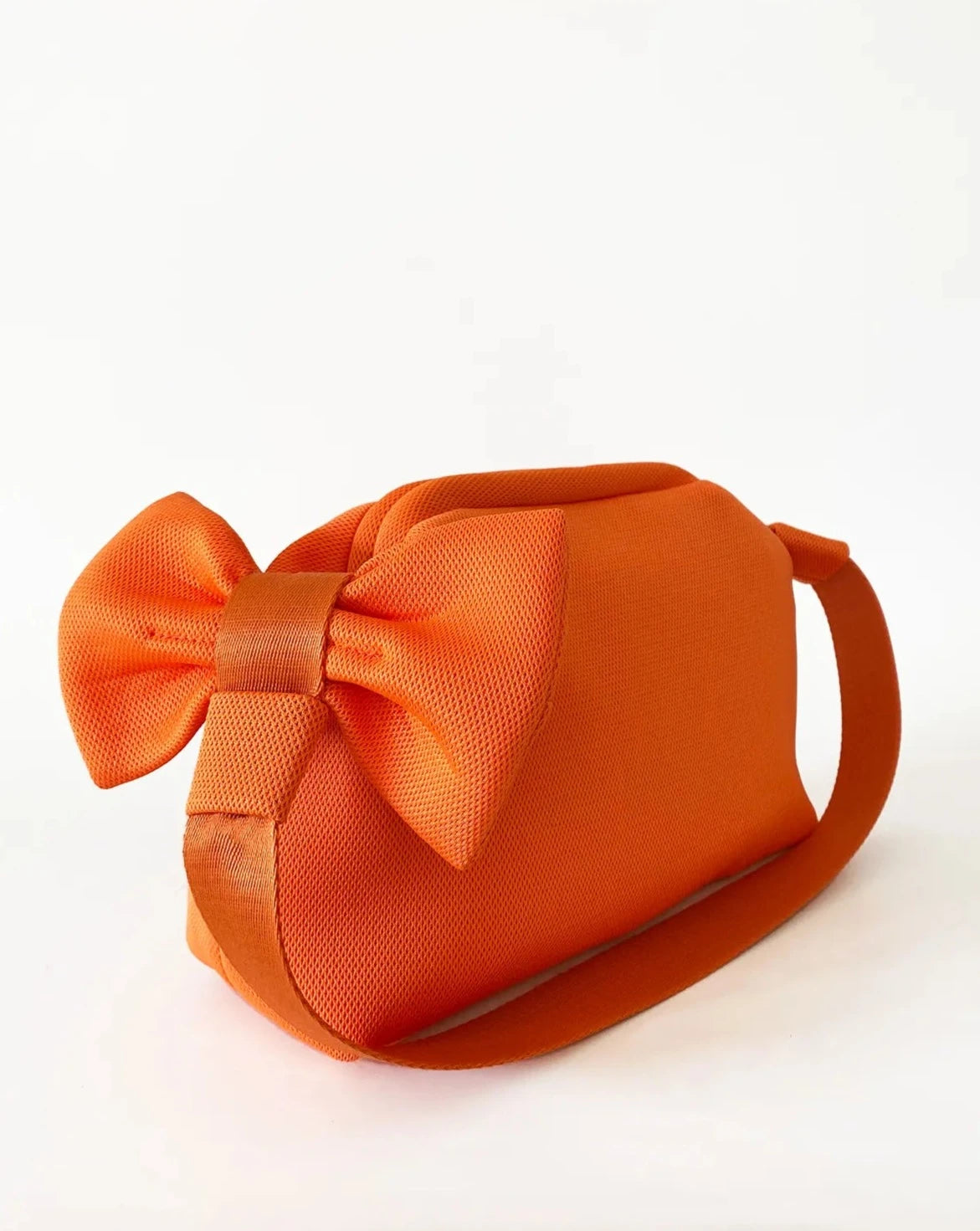 The Orange Bow Shoulder and Hand Bag handbag LUNARITY GARAGE Orange  