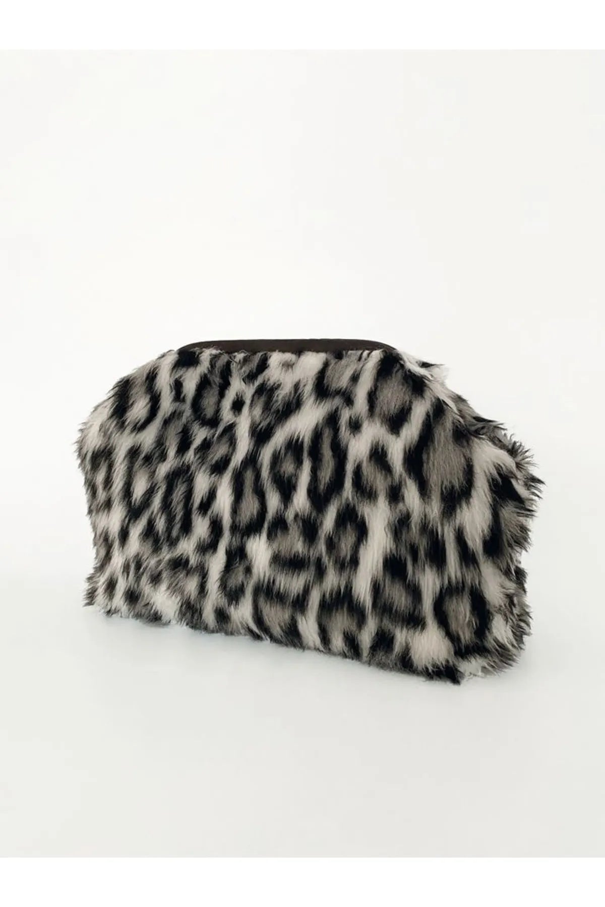 Bold Brown Leopard Print Plush Clutch Handbag clutch LUNARITY GARAGE