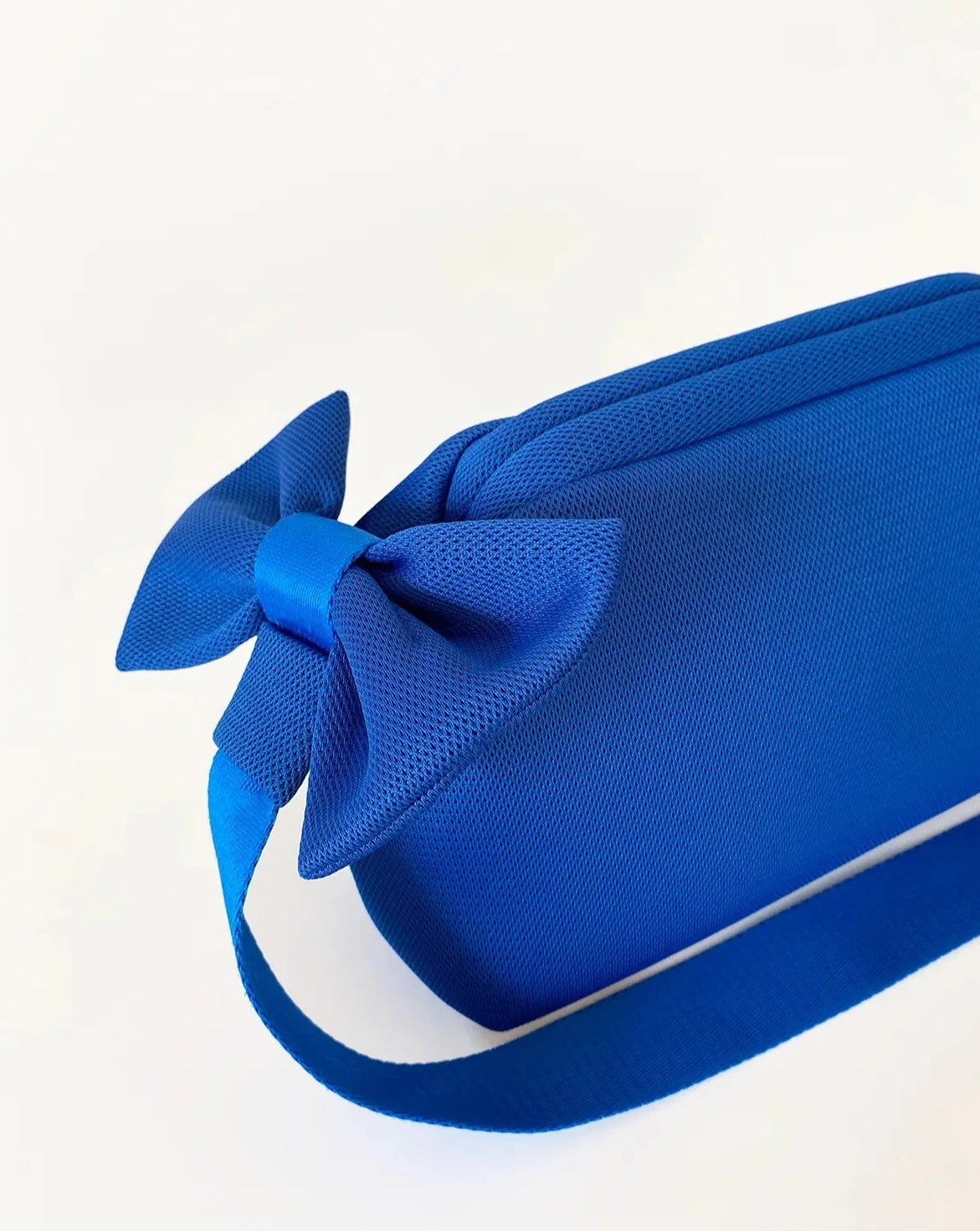 Blue Bow Detail Detachable Strap Handbag handbags LUNARITY GARAGE   