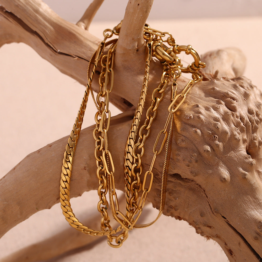 European and American Simple Blade Chain Bracelet Body Jewelery LUNARITY GARAGE   