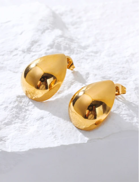 Minimalist Golden Glossy Simple Chic Drop Earring earrings LUNARITY GARAGE   