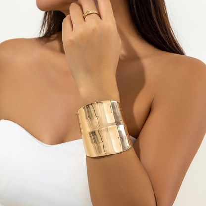 Asymmetric Wide Cuff Open Aesthetic Bracelet bracelets LUNARITY GARAGE   