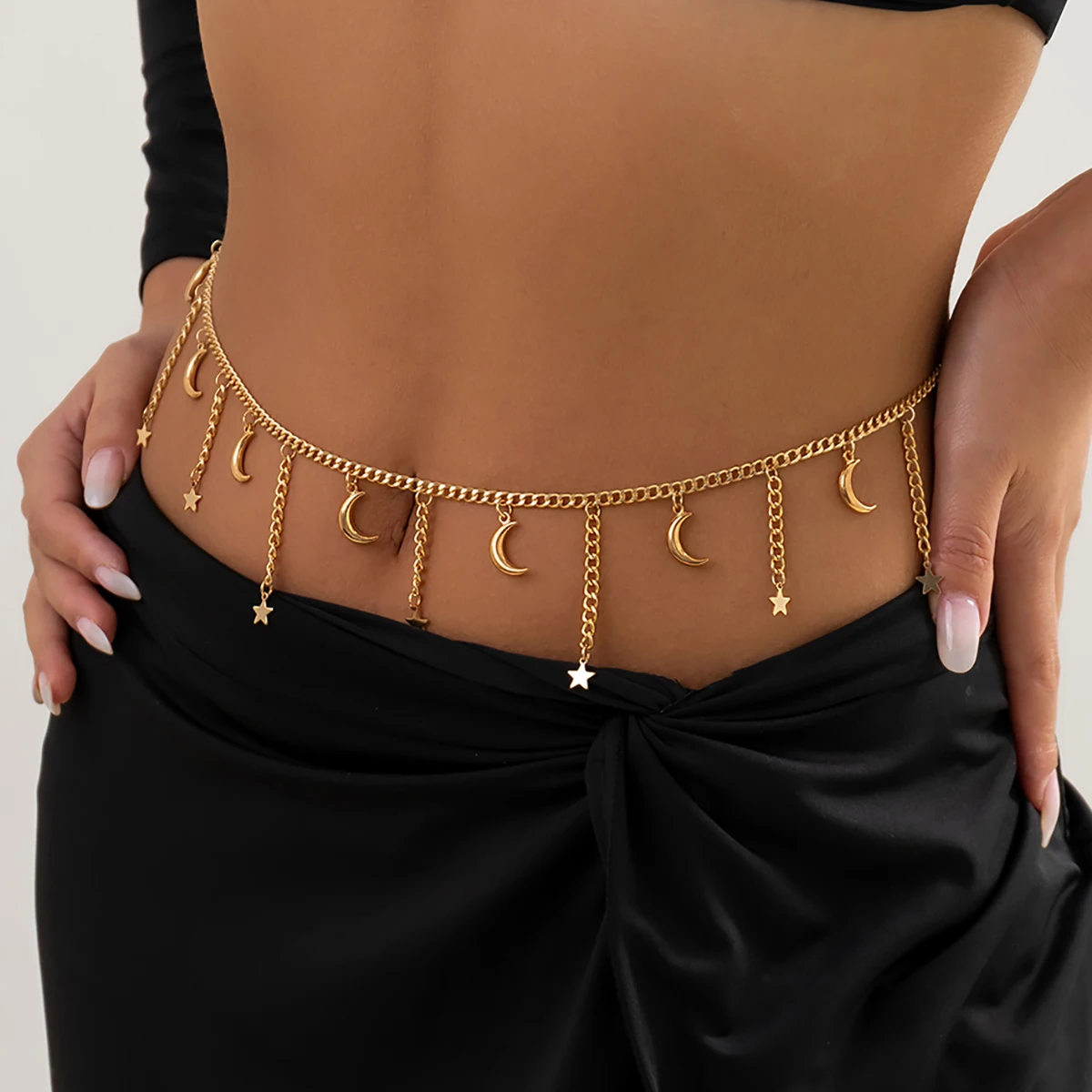 Star and Moon Tassel Waist Chain waist chain LUNARITY GARAGE   