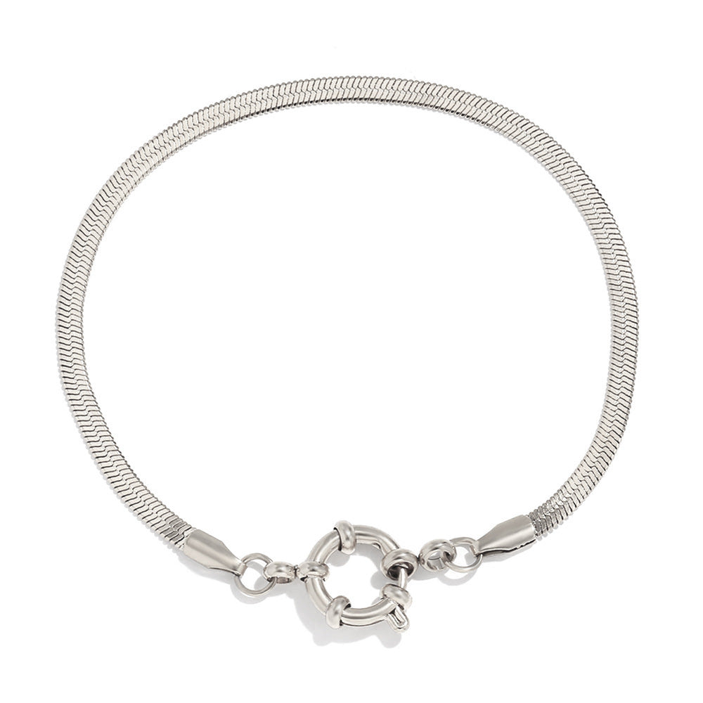 European and American Simple Blade Chain Bracelet Body Jewelery LUNARITY GARAGE Blade Chain Steel Color  