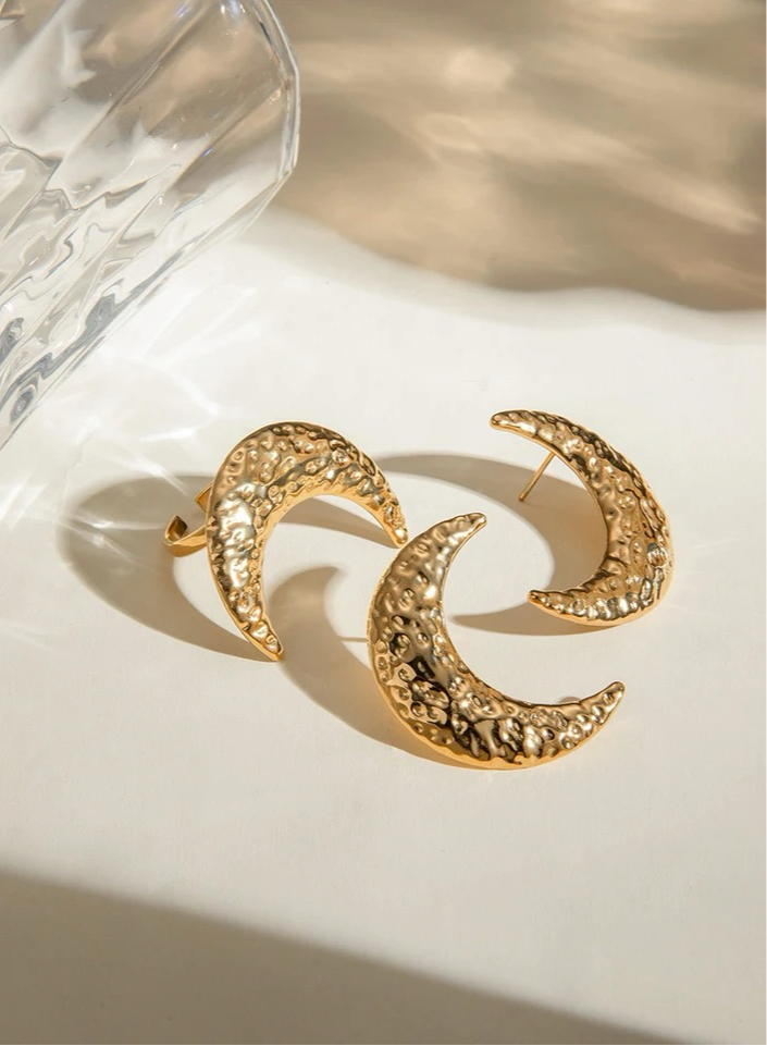 Half-Moon Earrings and Ring Set set LUNARITY GARAGE