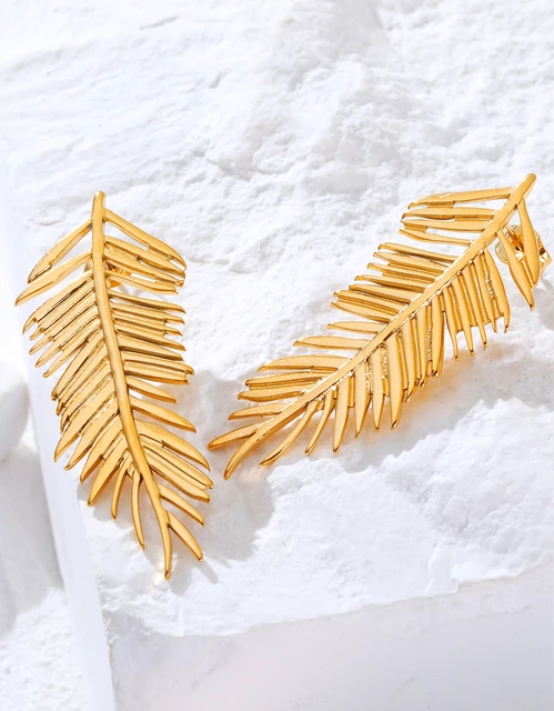 Vintage Design Creative Leaf Irregular Drop Earrings earrings LUNARITY GARAGE