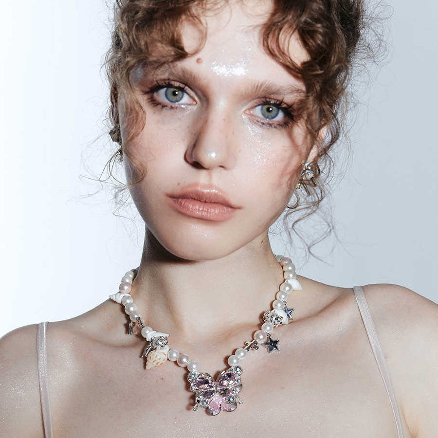 Teenage Butterfly Star Charm Niche Design Necklace necklaces LUNARITY GARAGE