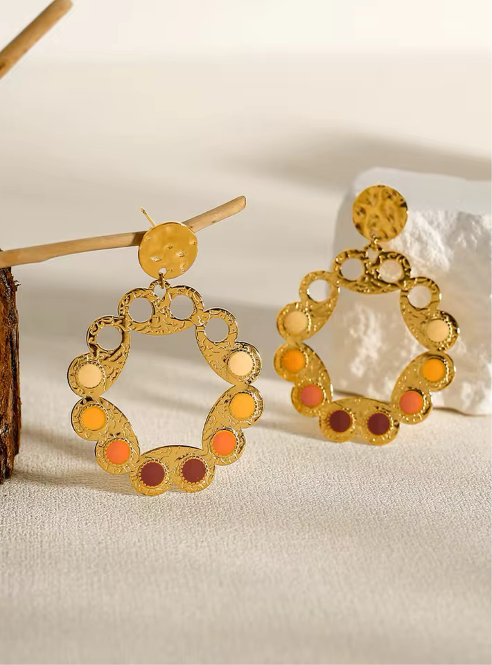 Vintage Gold Mosaic Earrings earrings LUNARITY GARAGE